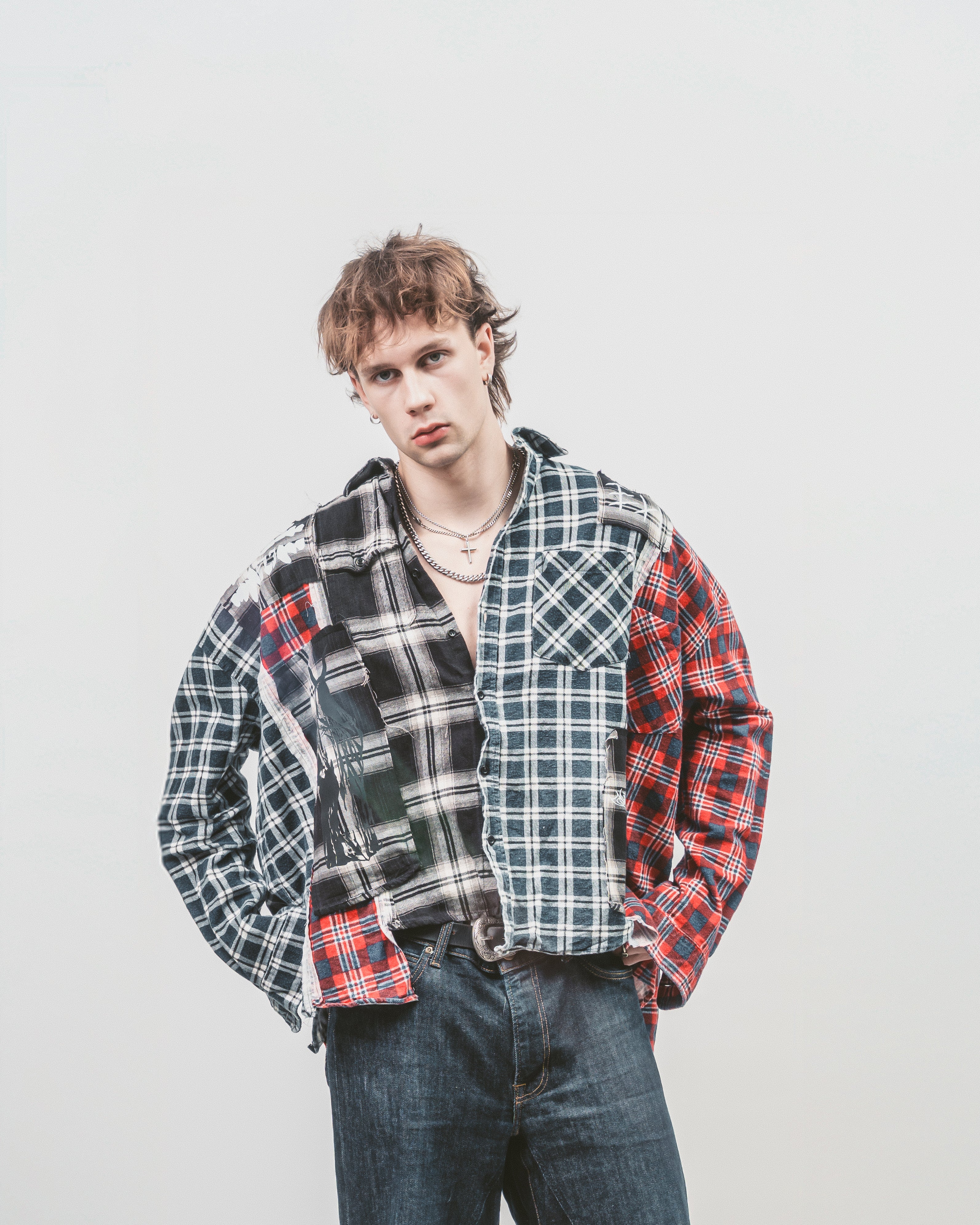 Upcycled 'Woodchipper' flannel | Cotton flannel shirt