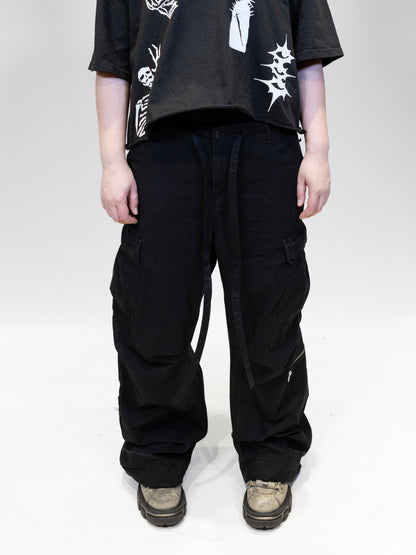 ELIEFFEKT 'CAR GO' PANTS | BLACK COTTON CARGO PANTS