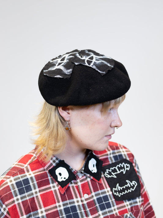 ELIEFFEKT 'LOOK UP'  BERET | UPCYCLED BERET WITH PRINTS