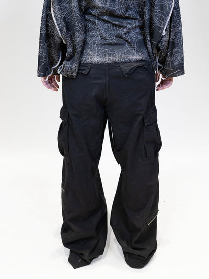 ELIEFFEKT 'CAR GO' PANTS | BLACK COTTON CARGO PANTS