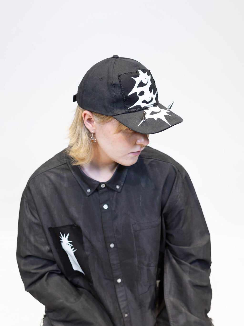 Upcycled 'Eyes on the sky' cap | Adjustable cap with print