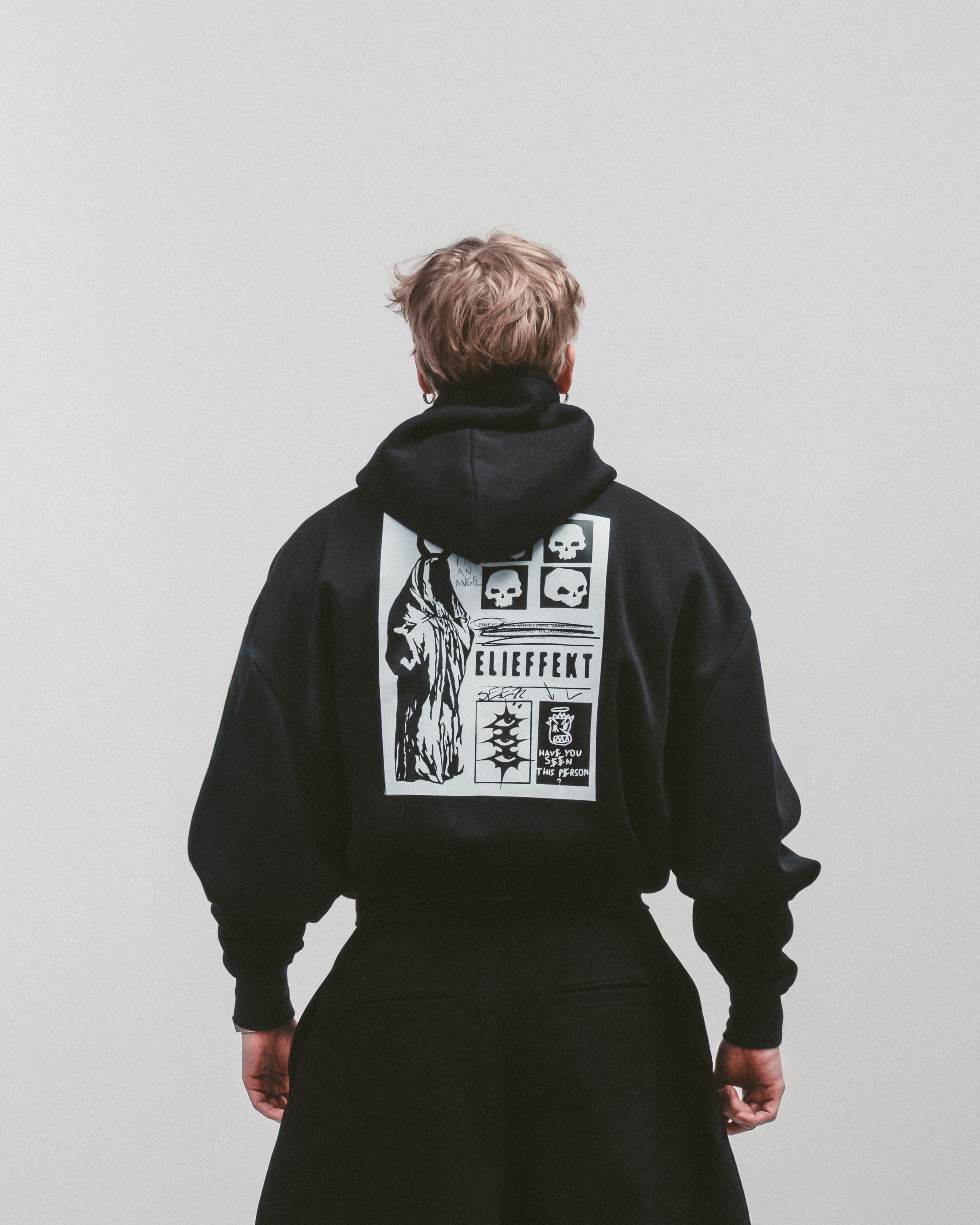 Original 'Tooth' hoodie | Black college hoodie – ELIEFFEKT