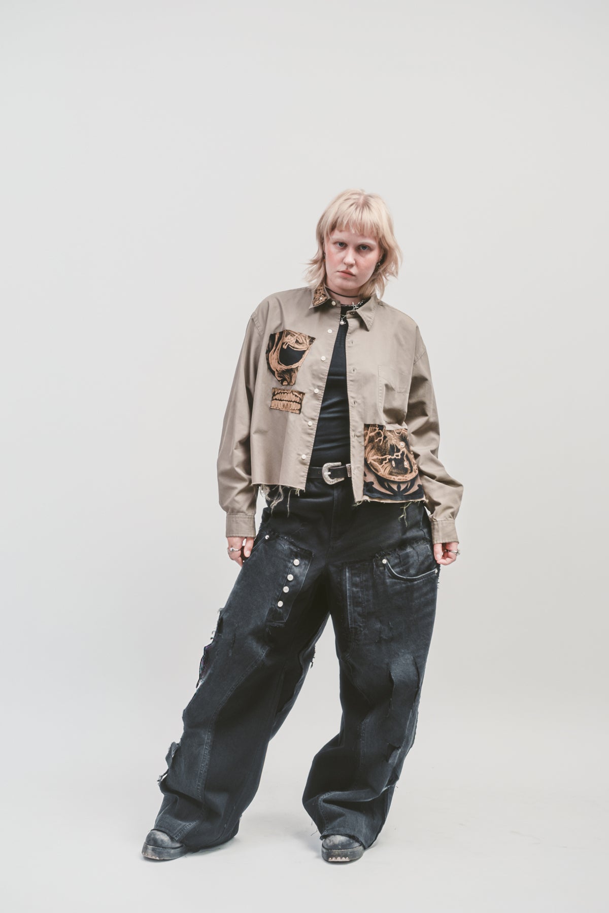 Upcycled 'Ripp' jeans | Dark denim jeans
