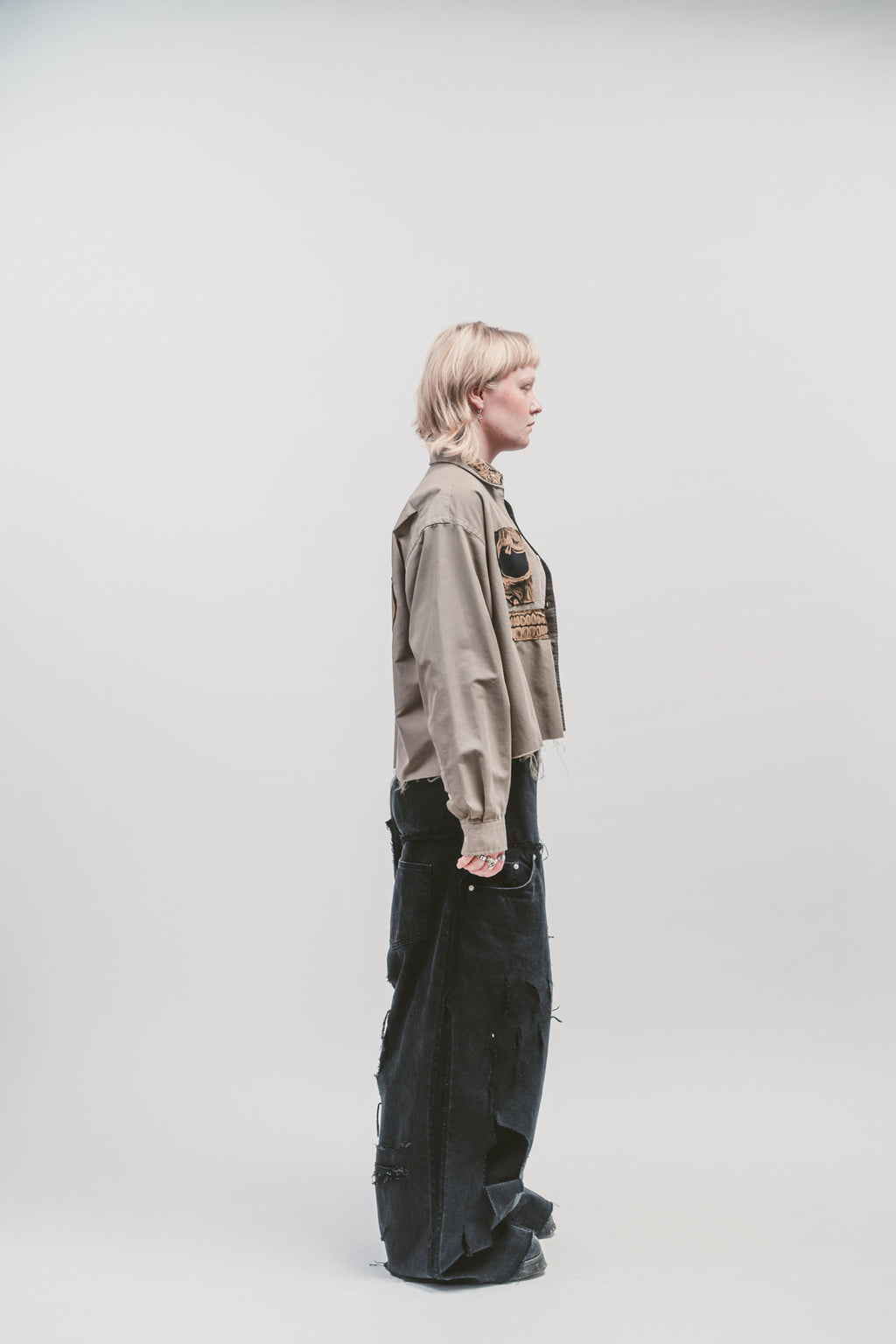 Upcycled 'Ripp' jeans | Dark denim jeans