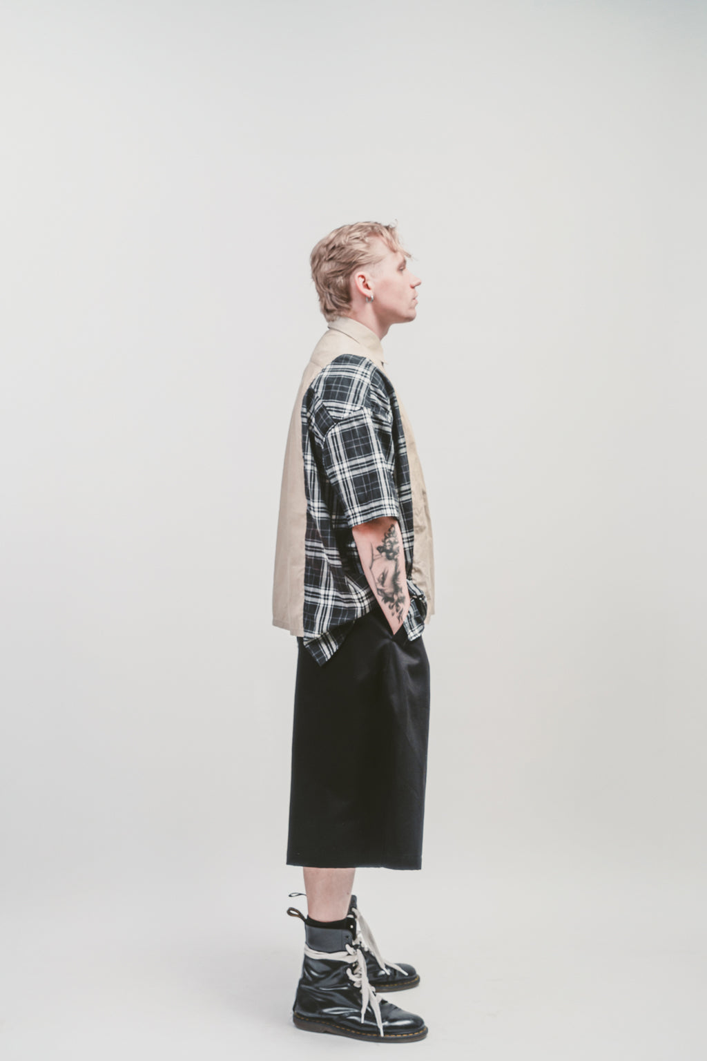 Upcycled 'Fidel' shirt | Short sleeve button up shirt