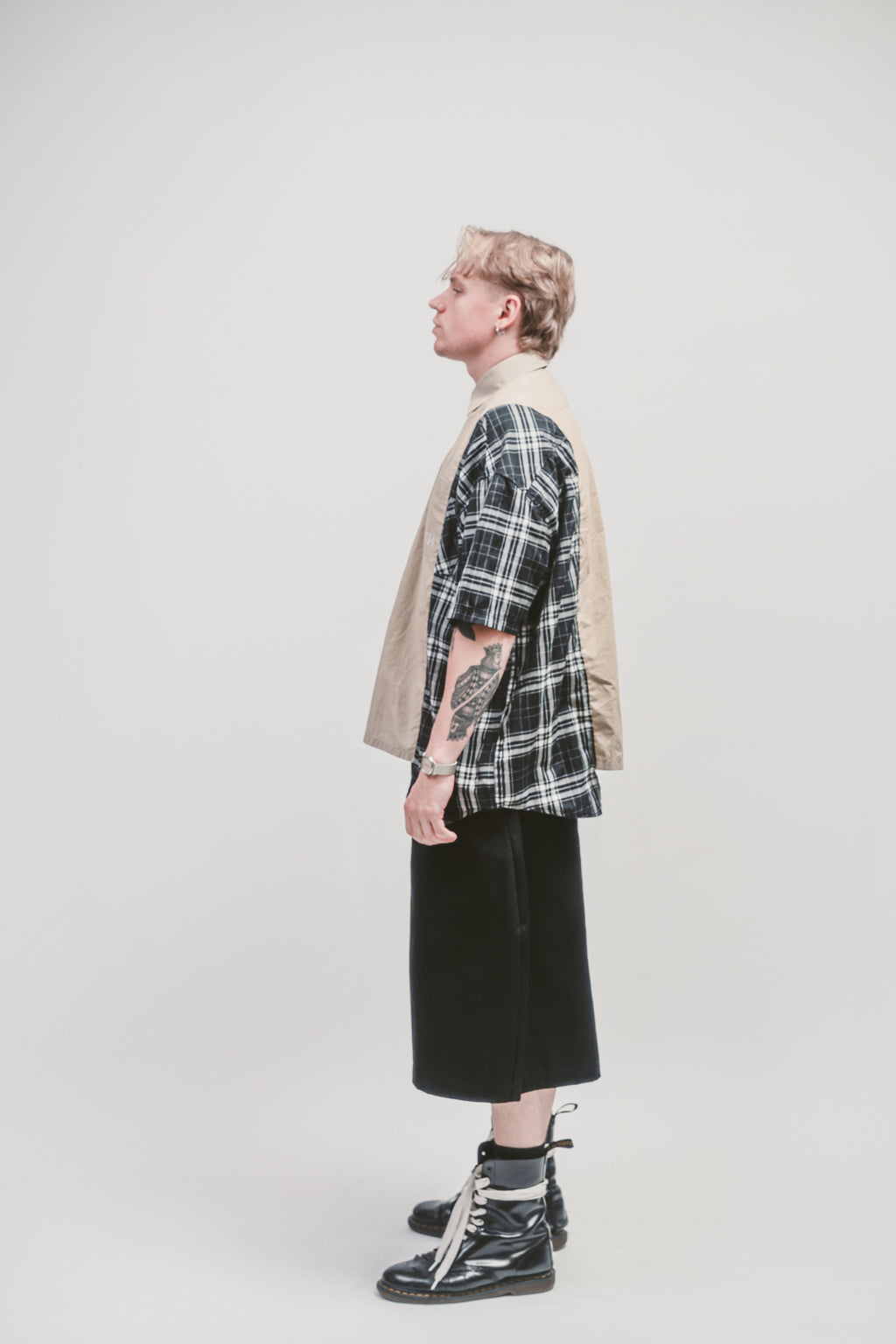 Upcycled 'Fidel' shirt | Short sleeve button up shirt