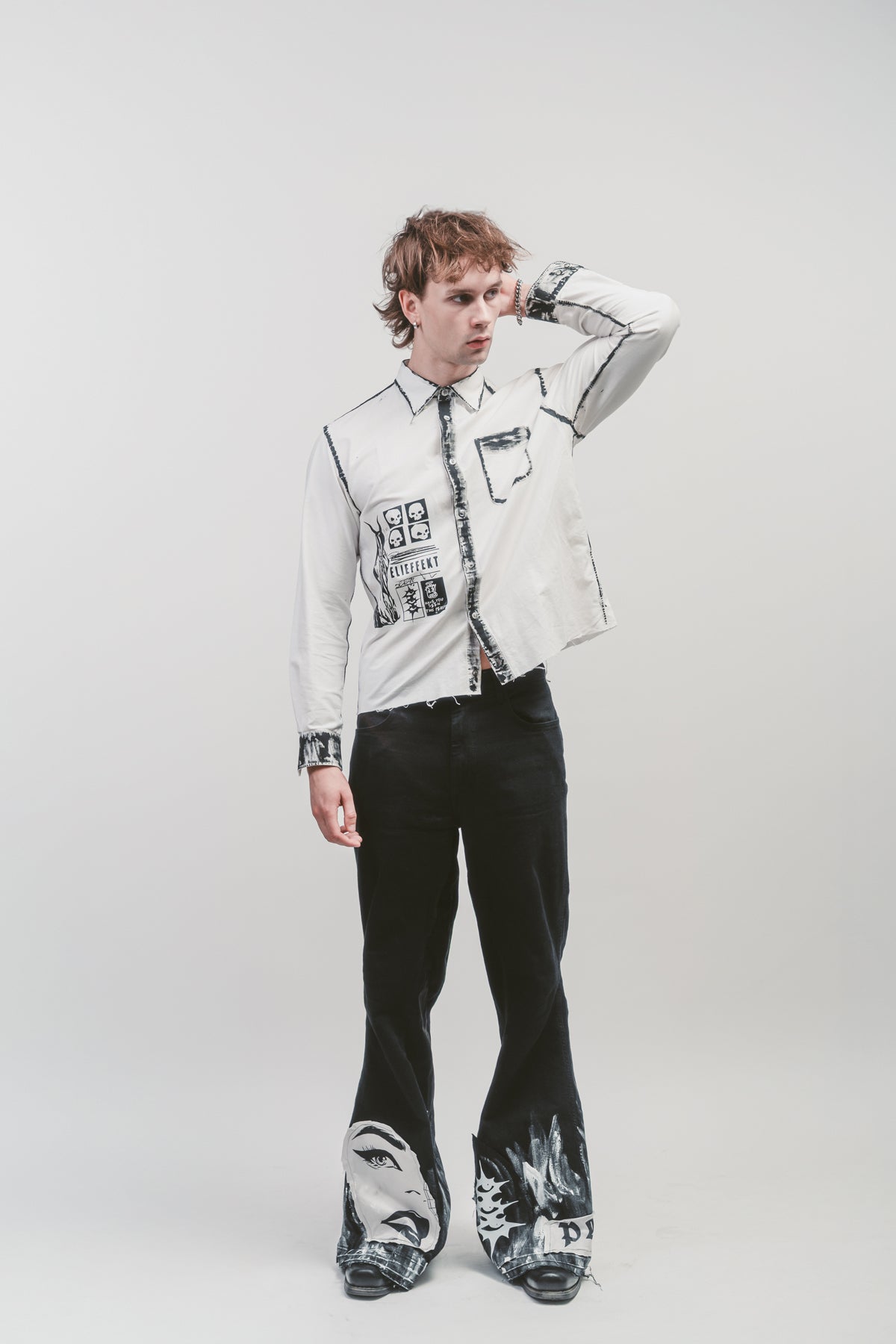 Upcycled 'Chaufeur' Button up shirt | Dress shirt