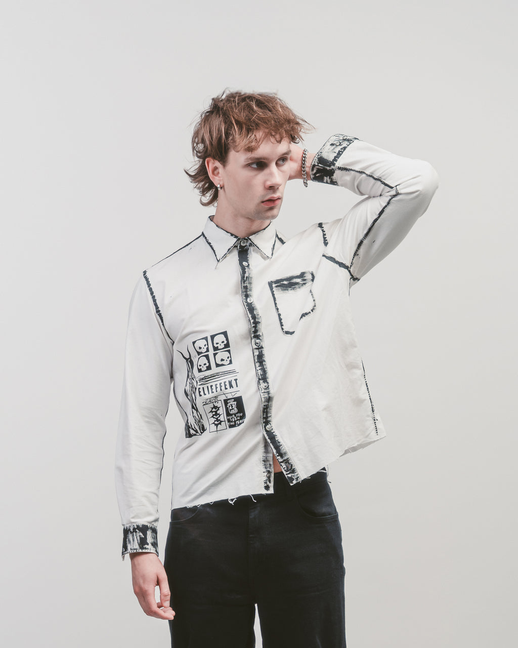Upcycled 'Chaufeur' Button up shirt | Dress shirt