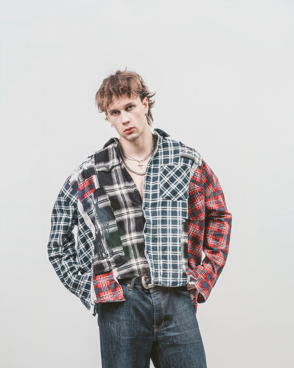 Upcycled 'Woodchipper' flannel | Cotton flannel shirt