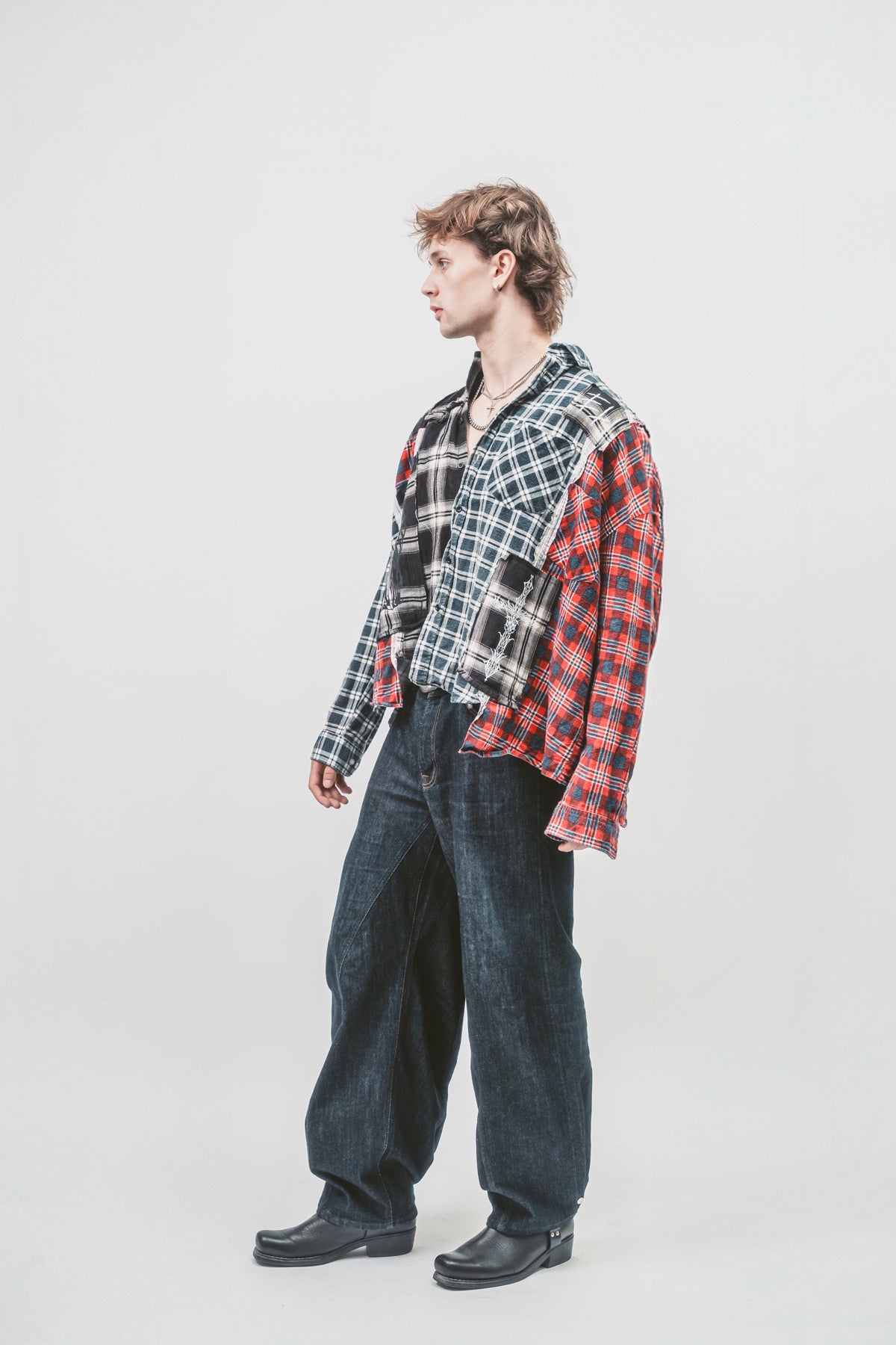Upcycled 'Woodchipper' flannel | Cotton flannel shirt