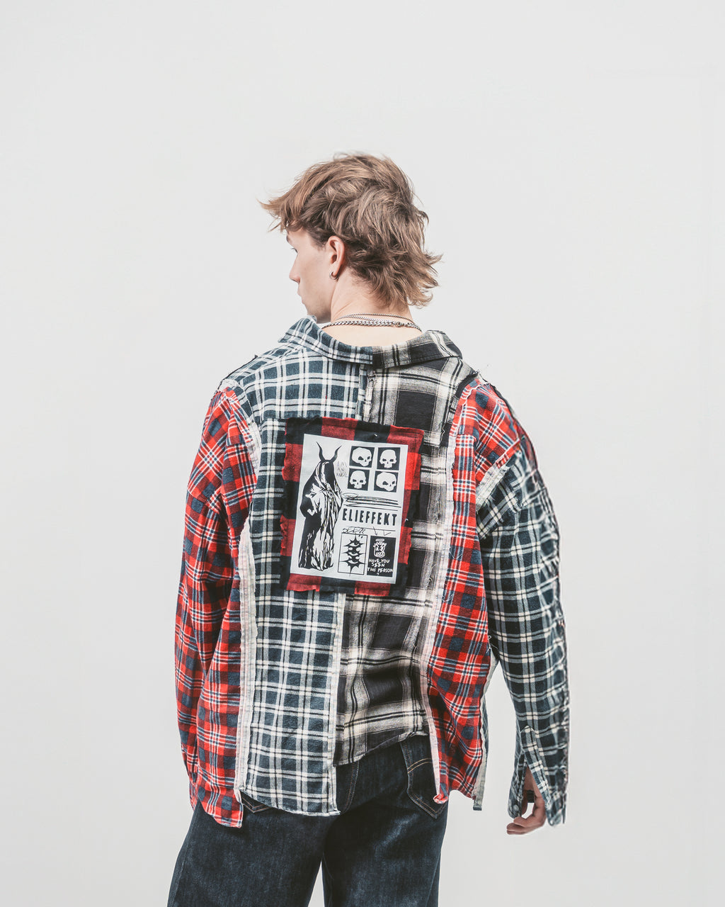 Upcycled 'Woodchipper' flannel | Cotton flannel shirt