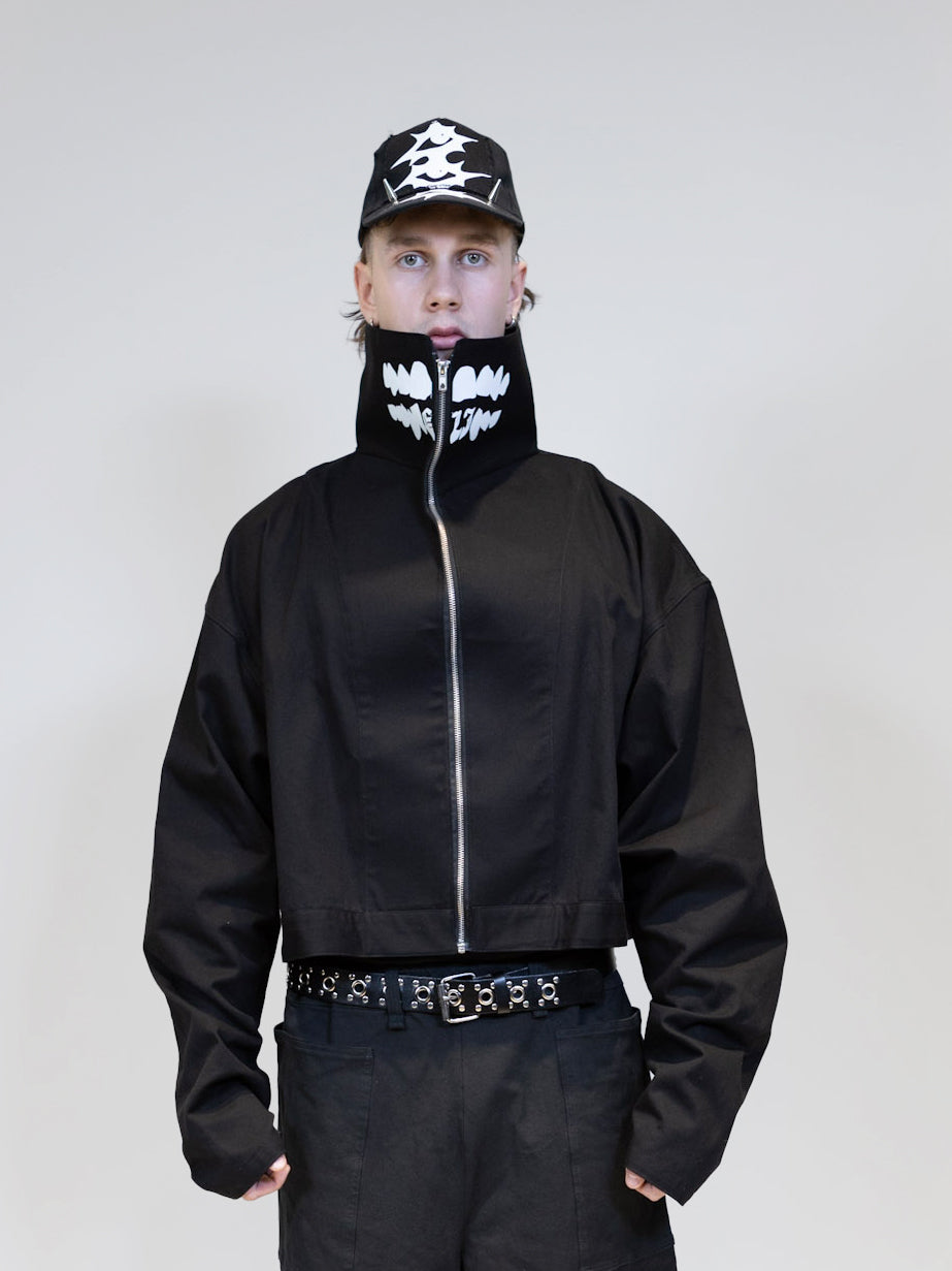 male model wearing eli windshield jacket from the front