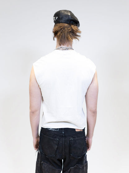 male model wearing elieffekt art tanktop from the back